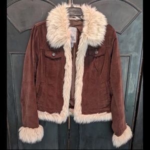 BB Dakota Faux Fur Trim Jacket
